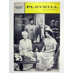 Passage to India Playbill 1962 Eric Portman Gladys Cooper Meacham Mohyeddin